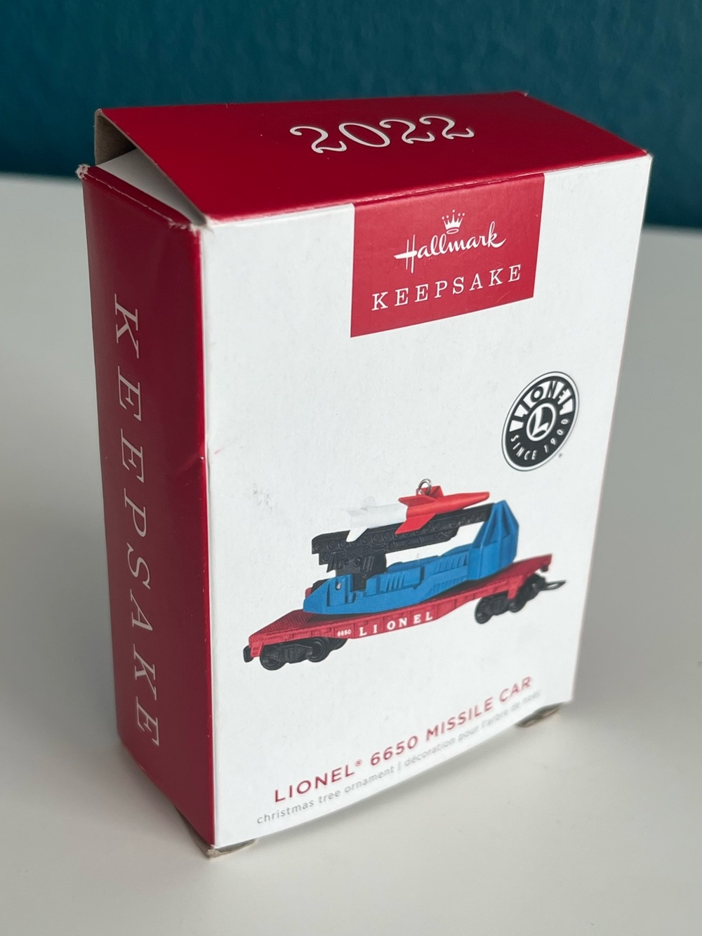 Lionel Train Car with Rocket Launcher Christmas Holiday Ornament